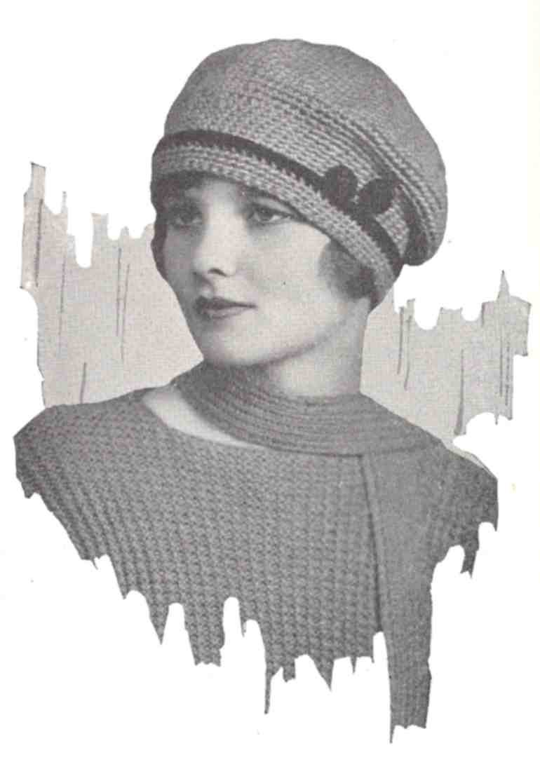 Vintage Suffolk Hat Crochet Pattern 1920s Flapper PDF File
