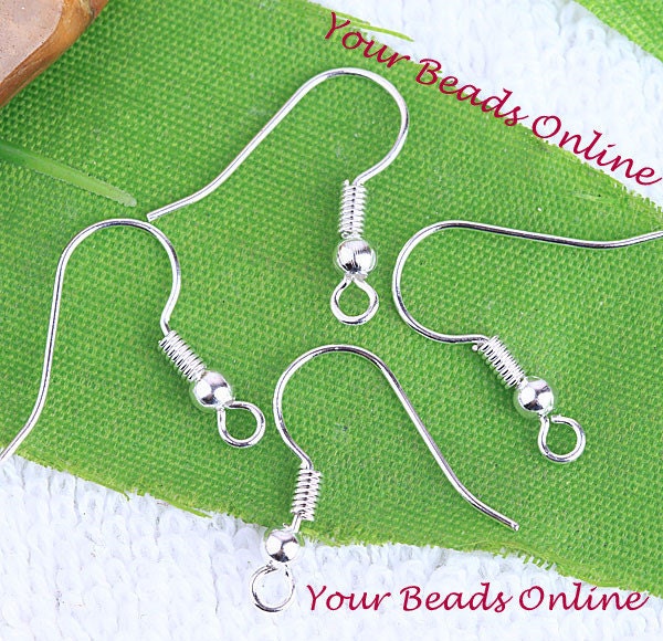RESERVED For Lucinda 50 Ear Wire Earring Hooks Silver Plated and 50 Ear Wire Earring Hooks Gold Plated
