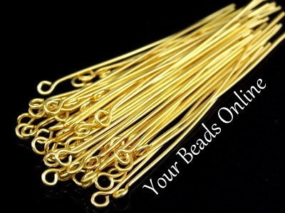 Eyepin Gold Plated 3 inch 48 pcs AA Quality