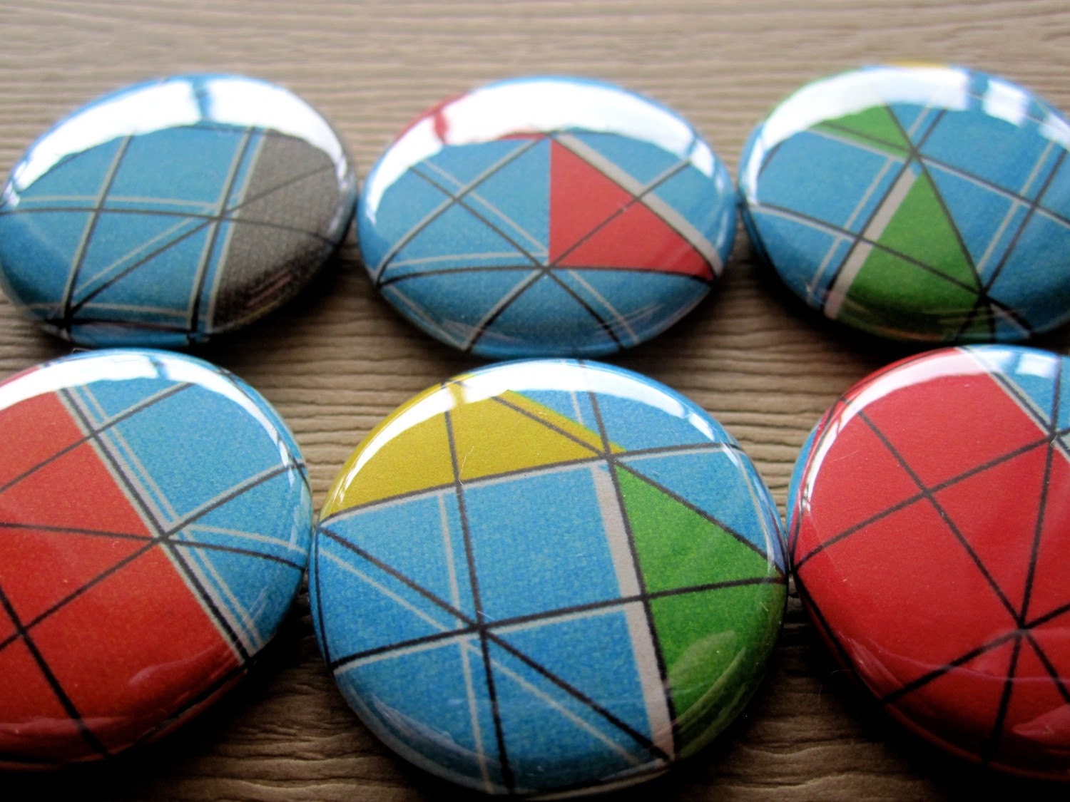 Triangle Pattern Magnet Set (6)