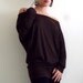 ON SALE- Brown top- Dolman Oversize Brown Top with bat sleeves