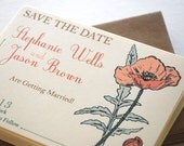 Poppy Wedding Save the Date Flat Cards (sample)