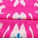 UZBEK HAND CRAFTED WOVEN SILK-COTTON IKAT ADRAS FABRIC - MORE THREE YARDS