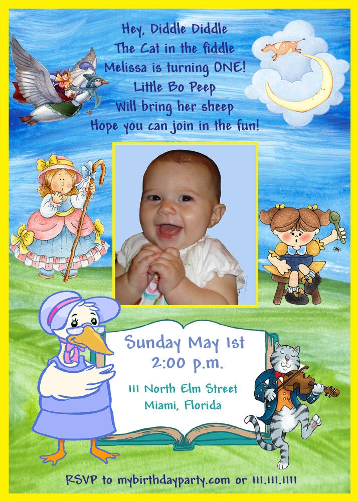 Mother Goose Birthday Invitation