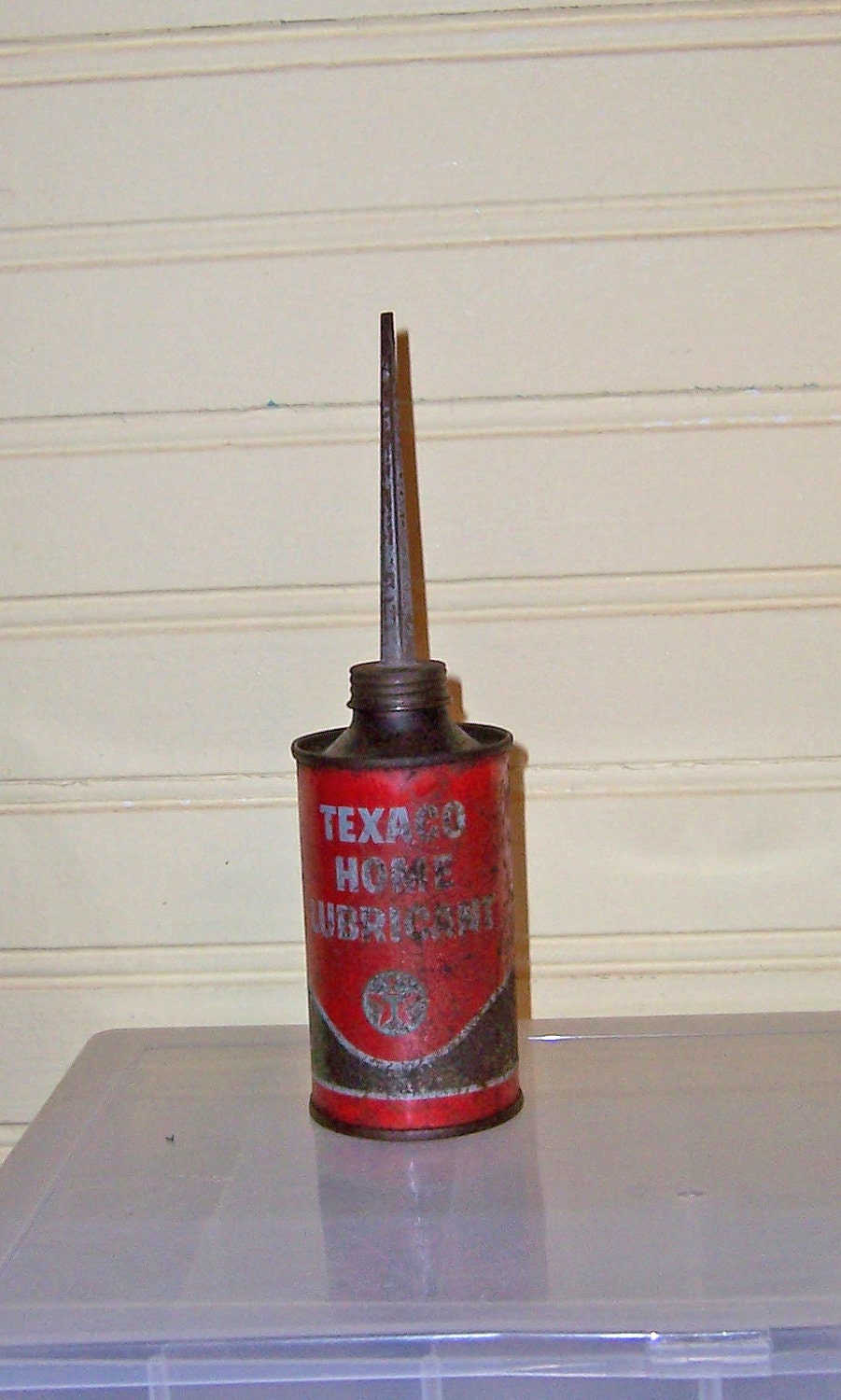 Vintage TEXACO Home Lubricant Small OIL CAN by vintageguinea