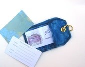 Ocean Blue Badge Holder /  Bag Tag