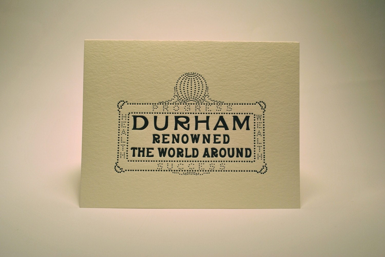 Durham: Renowned the World Around Letterpress Card
