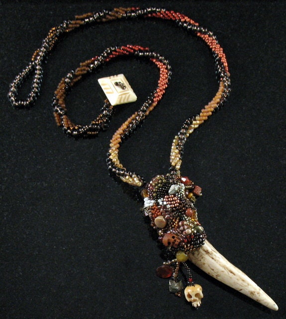 Elk Antler Necklace - Skulls