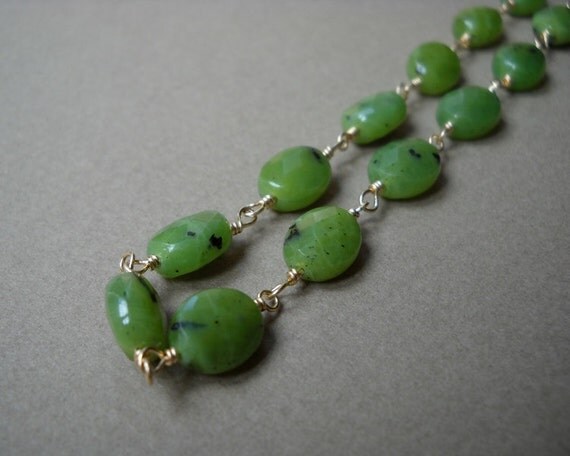 Necklace Canadian Jade Gold Filled