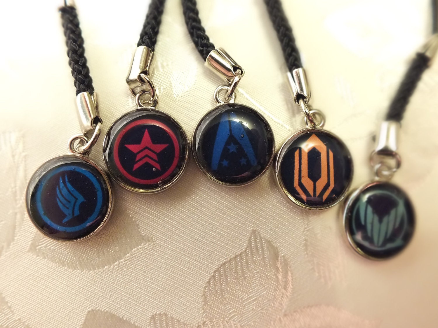 Mass Effect Inspired Cell Phone Charm, Keychain, Zipper Pull, Choose From 5 Different Styles