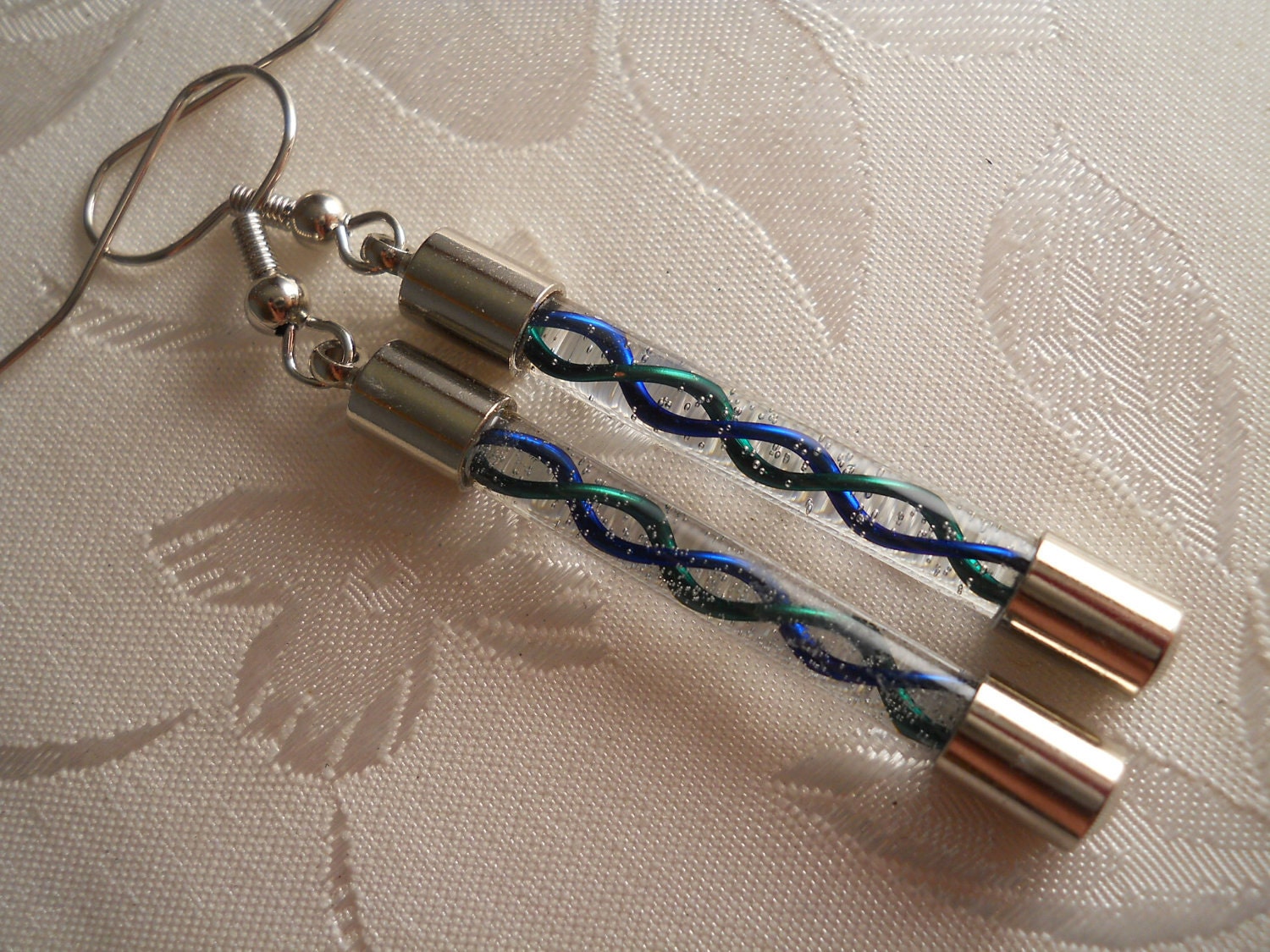 Super Mini Handblown Glass Resident Evil T Virus/Antigen Mixed Capsule Earrings