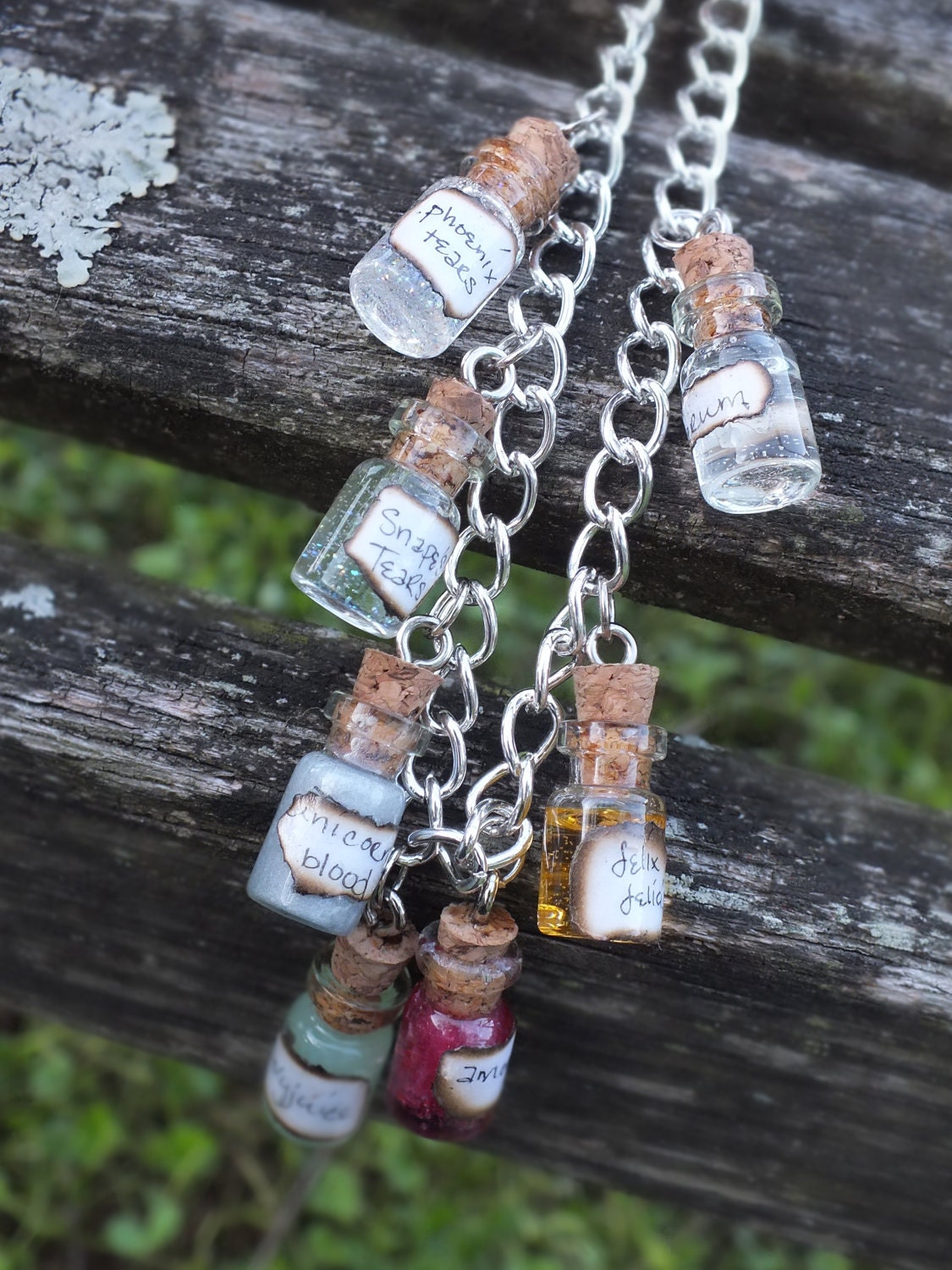 Wizarding Miniature Potion and Magical Ingredient Charm Bracelet