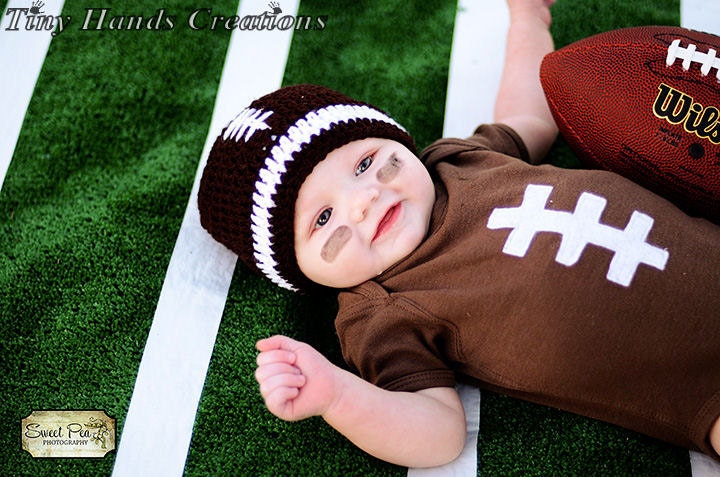 Boy Touchdown Football Onesie Set