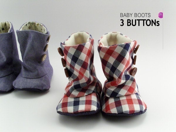 no 93 Baby 3 Button Boots PDF Pattern - sewingwithme1