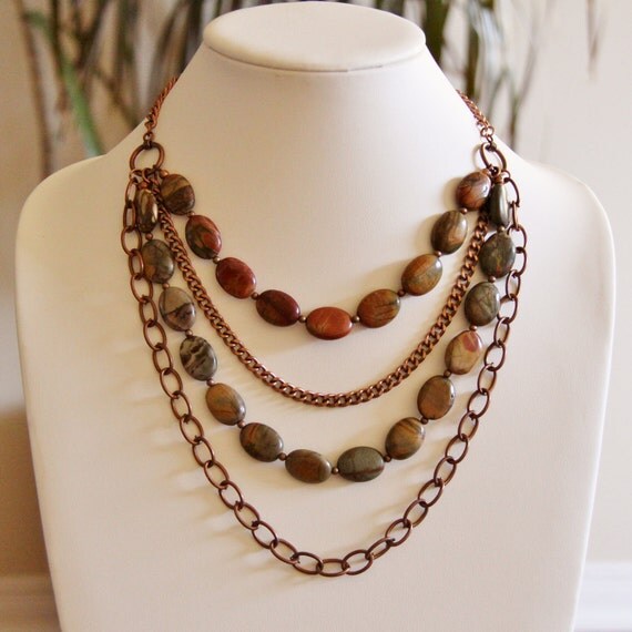 Beautiful marriage of Jasper and copper