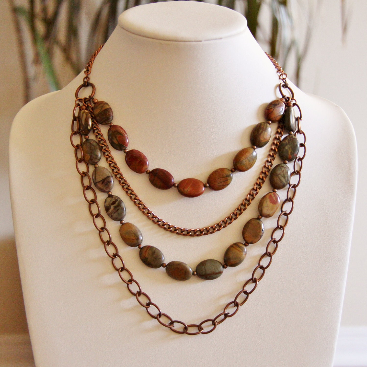 Beautiful marriage of Jasper and copper