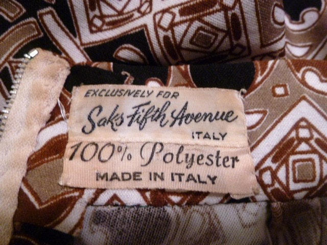 1960s Saks Fifth Avenue Pucci Style Turtleneck Blouse Made in Italy