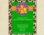 Jungle Circle Baby Shower Invitation - PRINTABLE INVITATION DESIGN Il_170x135