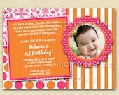 Pink Orangeade Custom Photo Birthday Invitation - PRINTABLE INVITATION DESIGN Il_170x135