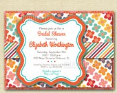 Rainbow Posy Stripe Bridal Shower Invite - PRINTABLE INVITATION DESIGN Il_170x135