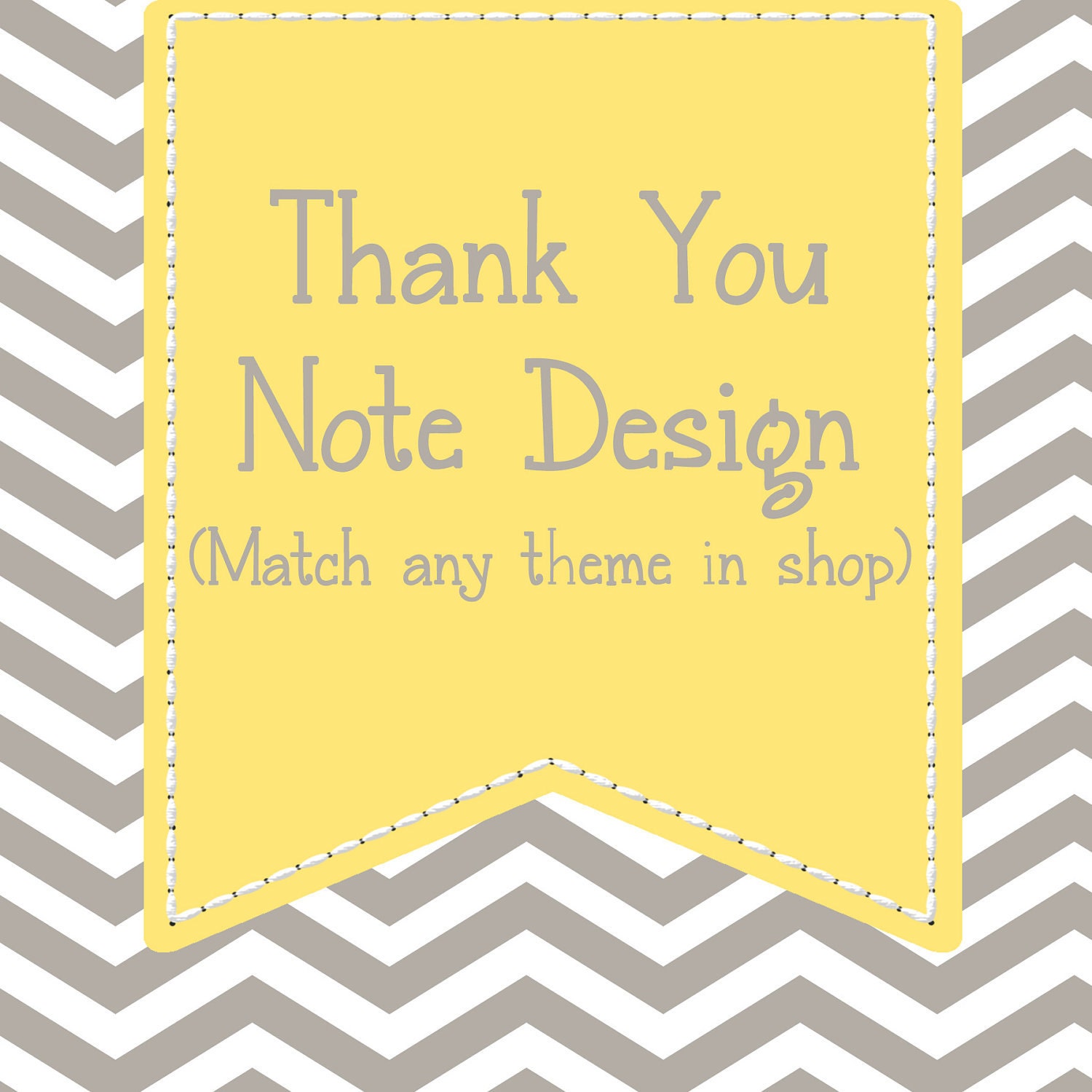 Matching Thank You Note - PRINTABLE DESIGN Il_570xn