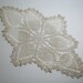 Gorgeous two-tone Light Ercu Vintage Centerpiece Doily with Pineapple Motif