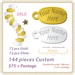 Jewelry Name tags. Customized in both gold and silver finish