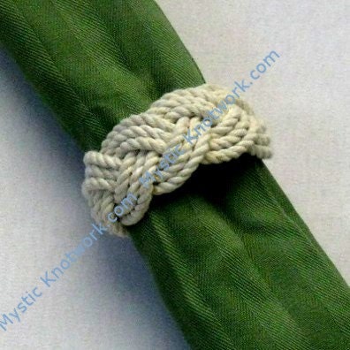 Nautical Knot Napkin Rings Natural White Pack of 4