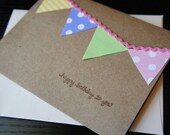 Hand Stamped Happy Birthday Banner Gift Card Il_170x135