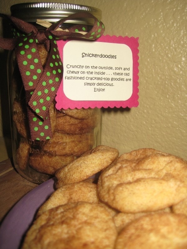 Fresh Baked Homemade Snickerdoodles Cinnamon Sugar Cookies Gift Jar Il_570xn