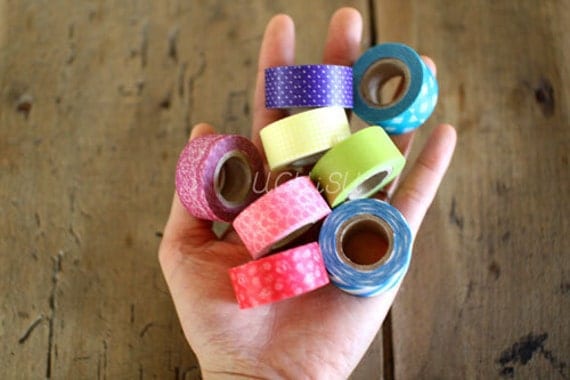 Washi Tape mini 8 Roll Set Vivid Colours