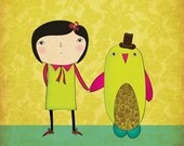 What Strange Friends, Archival Art Print - Original illustration by Penelope and Pip