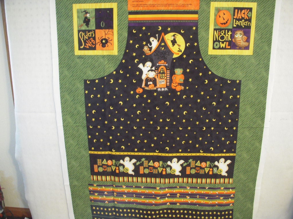 Spooky Town Apron Panel