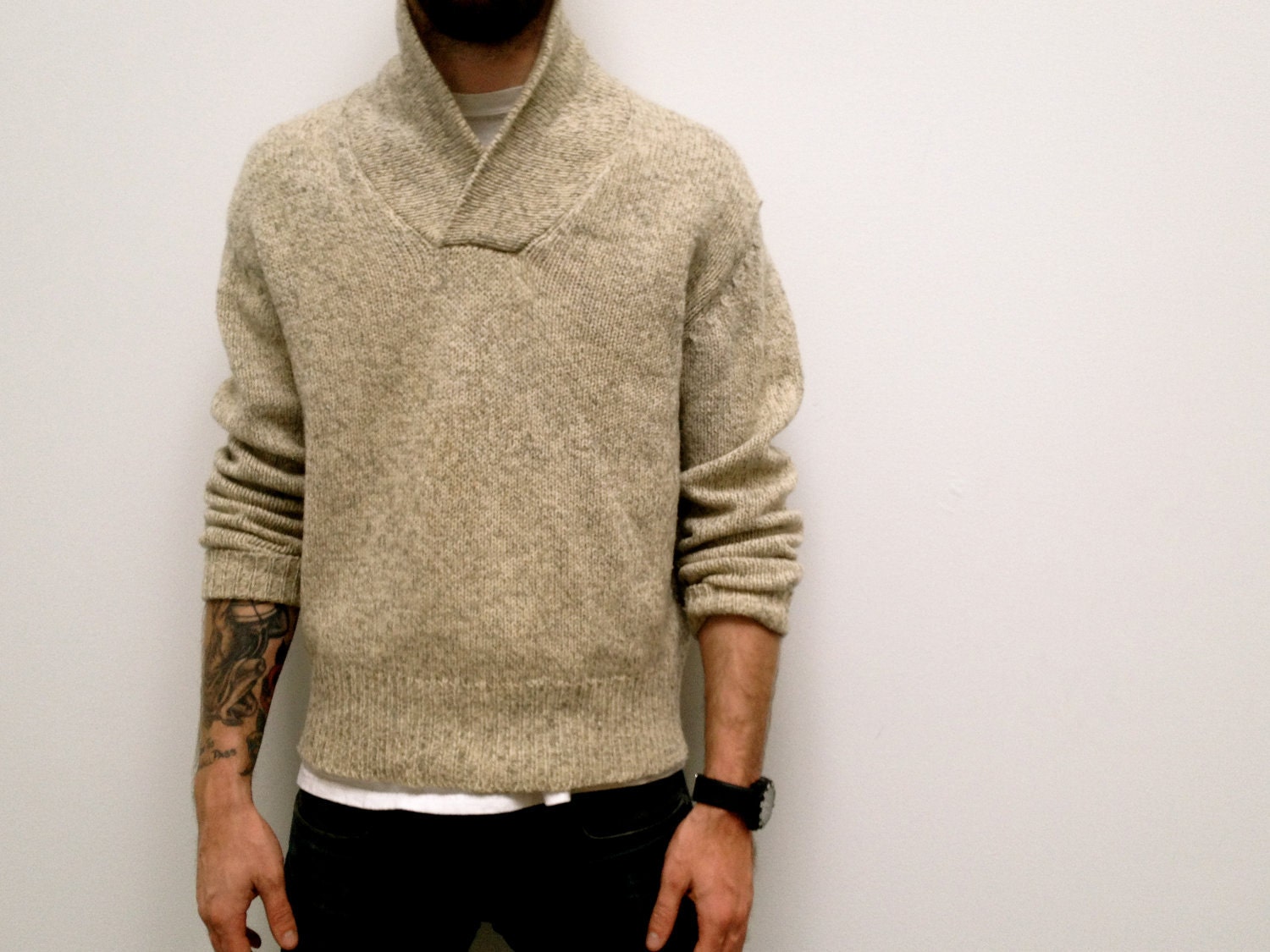 Mens Vintage Ski Sweater