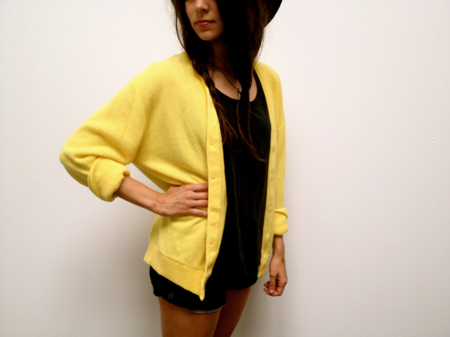 Vintage Yellow Cardigan