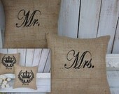 Mr and Mrs reversable pillows