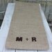 Table runner personalized with your initials