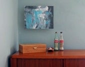 Misty Sea - Original Abstract Painting - Minnow the Painting Pony