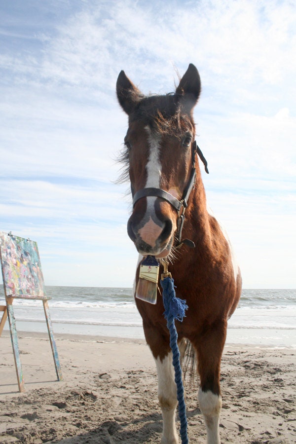 Misty Sea - Original Abstract Painting - Minnow the Painting Pony