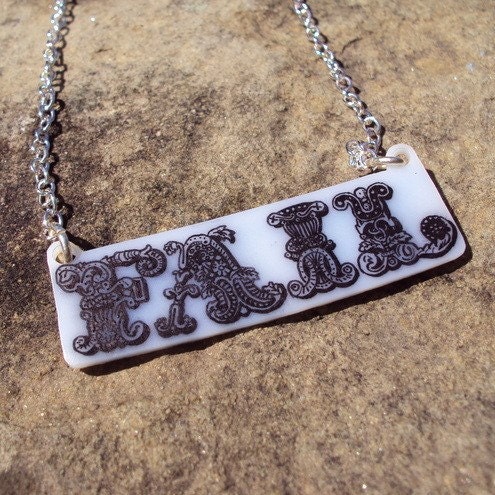 FAIL / WIN Double Sided Word Necklace