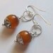 On Sale Amber Tibetan Silver Gemstone Earrings