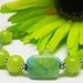Lemon Lime Jade and Spiderstone Bracelet