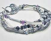 Personalized Mommy Bling Bracelet with birthstones - triple strand