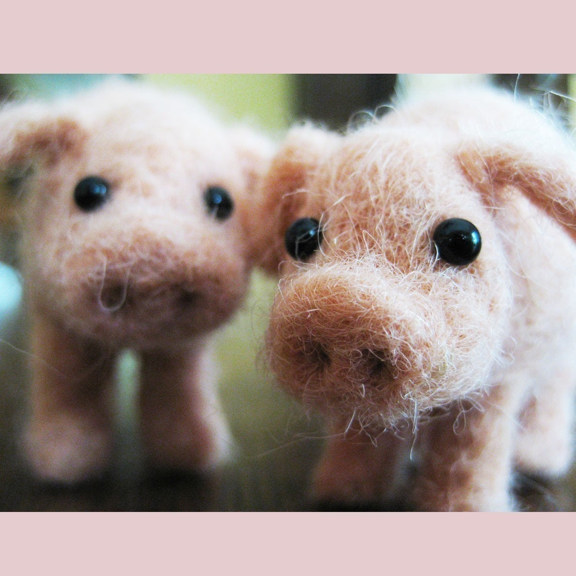 This little piggy, needle felted animal