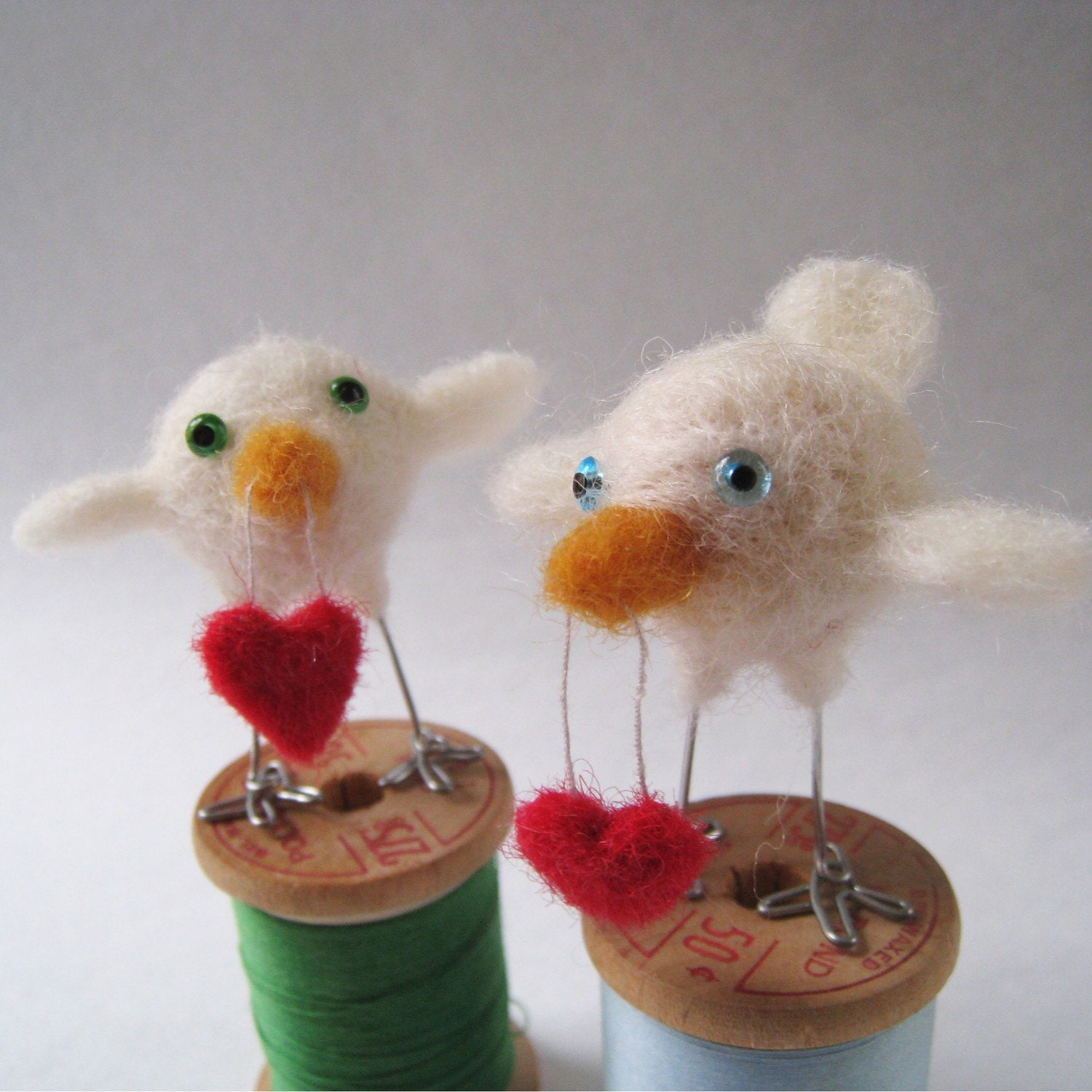 Cupid, needle felted bird