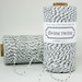 LICORICE BLACK Bakers Twine Black and White Stripe 240 Yards - Cotton Baker's Twines