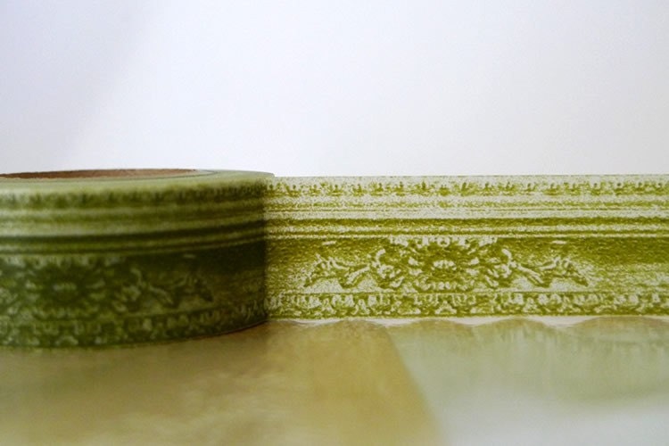 Japanese Washi Tape - Picture Frame Border Pattern 20mm GREEN
