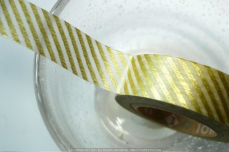 MT Gold Washi Tape Japanese Gold Stripe- PrettyTape