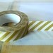 THICK Diagonal Gold Stripe Japanese Washi Tape