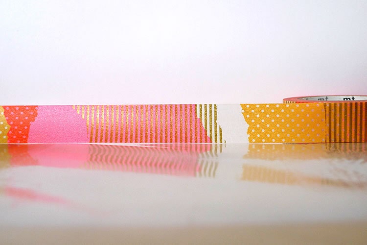 PATCH Collage Orange Washi Tape 15mm Japanese MT Masking Tape - Pretty Tape scrapbooking, gift wrapping